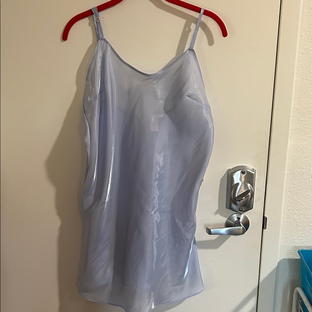 Victoria's Secret Sheer Light Blue Shirt nightgown